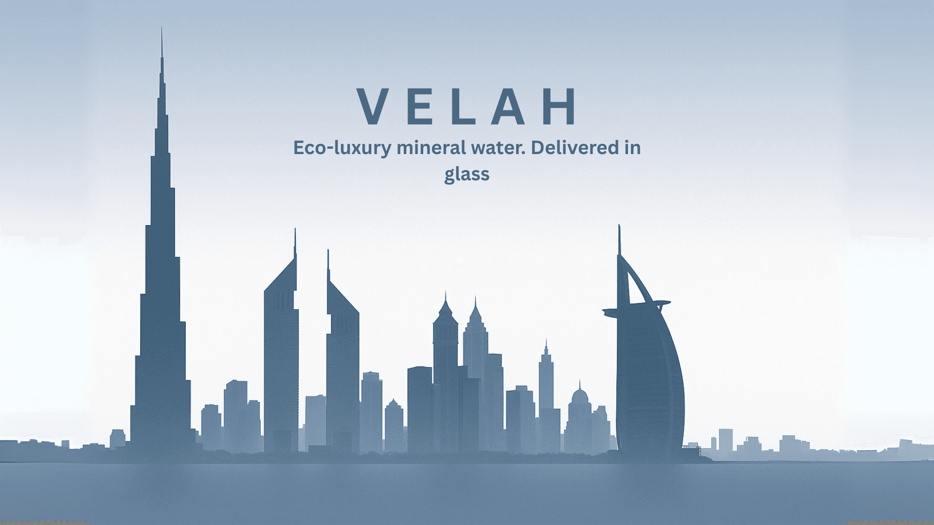 Velah delivery route overlooking the Dubai skyline at sunrise
