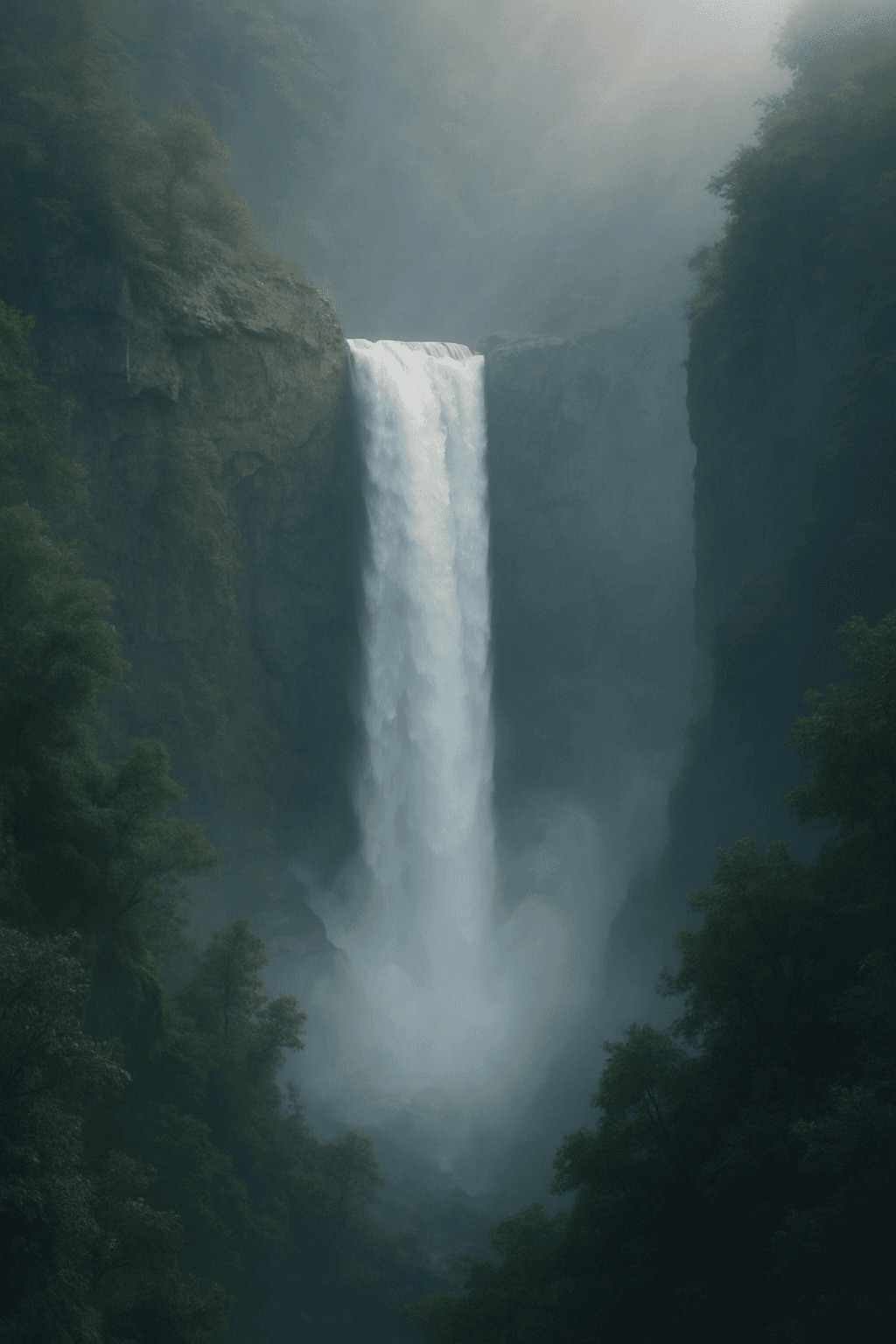 Sunlit carafe of water on a workspace